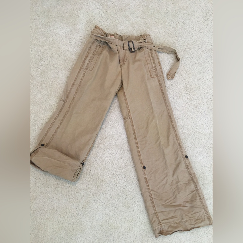 Adorable Free People Paper Bag Cargo Pants